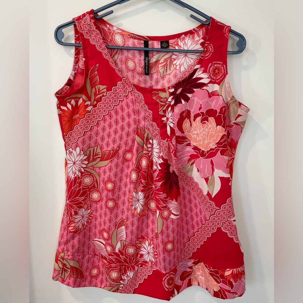 Asia-Inspired Print Top